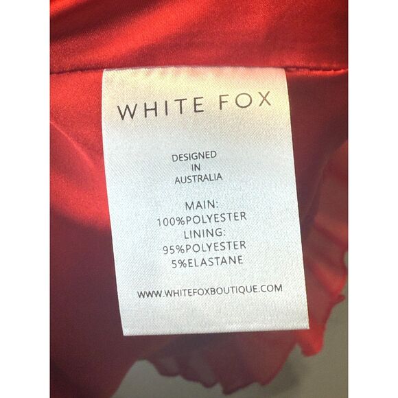 White Fox Like That Mini Dress Women’s Size Large Red Cocktail Party NEW - Picture 12 of 13